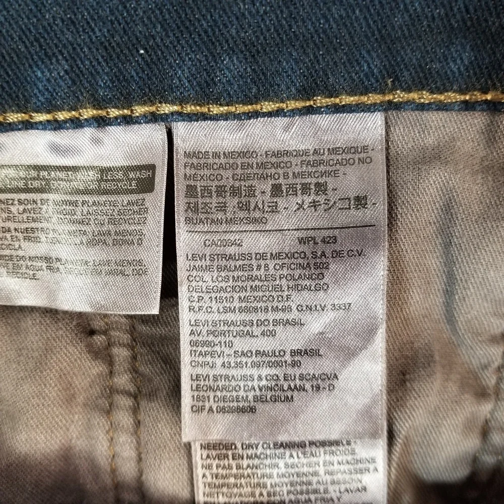 Levi's 505 jeans men's 38 x 34 regular fit straight blue denim pants